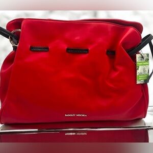 Badgley Mischka Red/Silver Versatile Shoulder, Clutch, Handle Bag, Crossbody